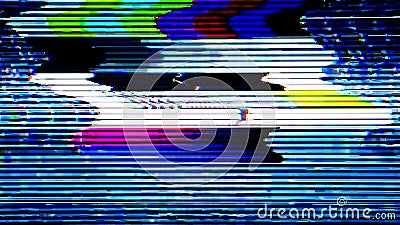 TV Static Noise Glitch Effect â€“ Original Photo from a vintage Television Stock Photo